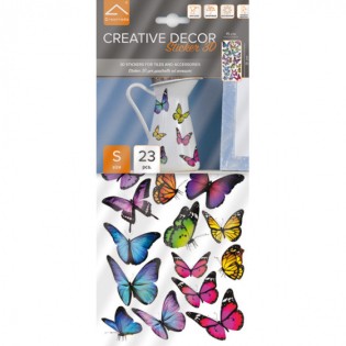 Autocollant Mural papillon 3D multicolore, 30 pièces