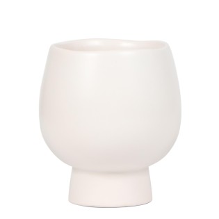 Kolibri Home | Scandic White Flowerpot - White Ceramic Ornamental Pot