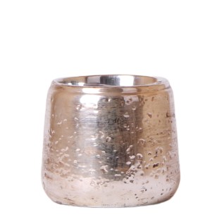 Kolibri Home | Luxury Flowerpot - Silver Ceramic Ornamental Pot - Ø9Cm