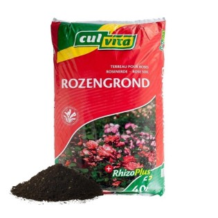 Culvita - Rose Soil 40 Litre - Potting Soil Suitable For Roses - Including Rhizoplus Root Improver