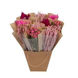 Dried Flowers - Dried Mono Mix - Pink - ↕50Cm