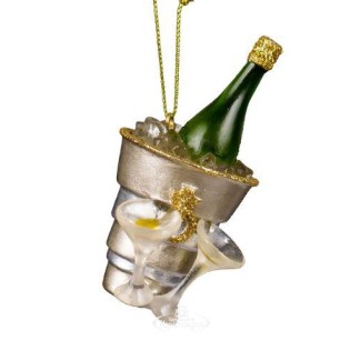 Xmass Ball - Champagne Bucket With Glasses