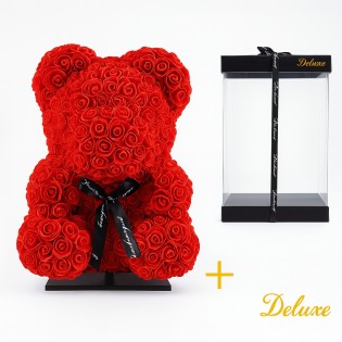 Bear Deluxe  On Stand 40 Cm – Red Foam – In Luxury Gift Packaging 40 Cm