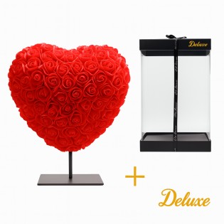 Heart Deluxe On Stand 15 Cm – Red Foam – In Luxury Gift Packaging 15 Cm